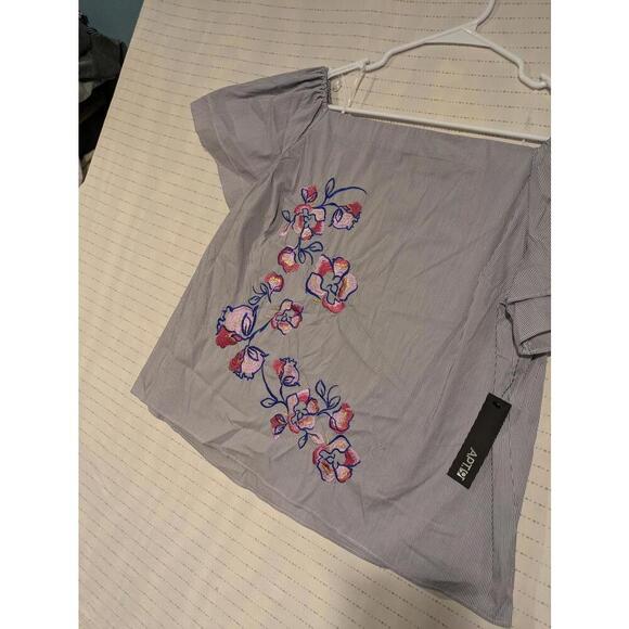 APT 9 Stylish Off-Shoulder Floral Embroidered Top Womens XL 22x23 - Picture 3 of 11